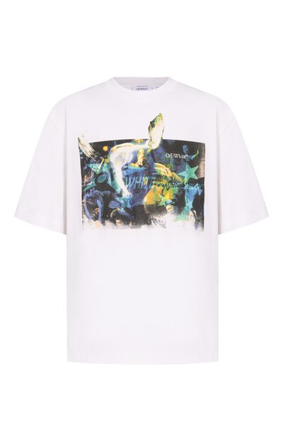 Мужская хлопковая футболка OFF-WHITE, арт. 0MAA120S26JER00C