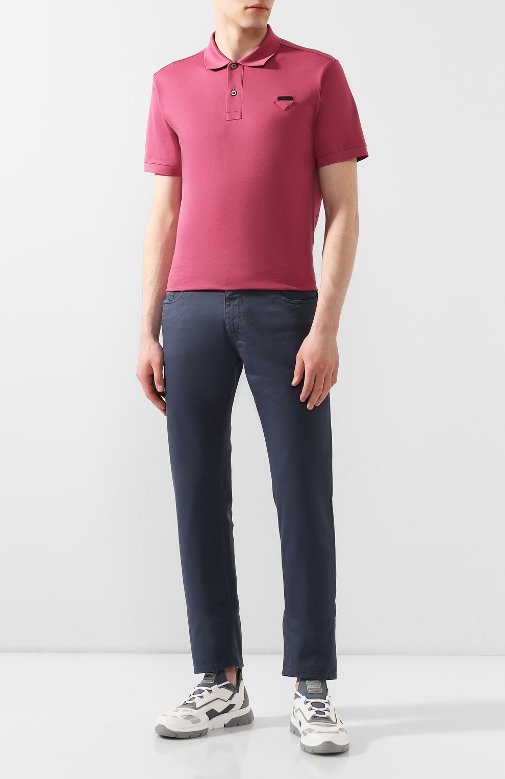 Хлопковое поло PRADA, арт. UJN444-XGS-F0638-181, фото 2