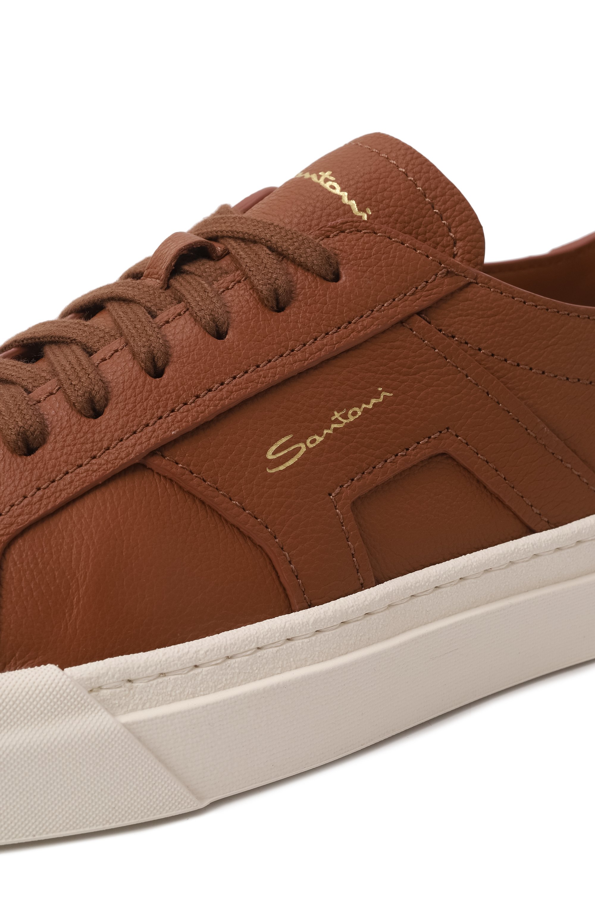 Кожаные кеды double buckle SANTONI, арт. MBGG21967PNNTSIW, фото 7