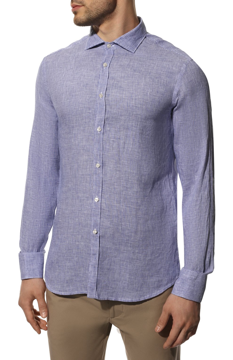 Льняная рубашка BROUBACK синего цвета по цене 18150 руб., арт. ASC-AUGUSTA-38/ATENE, фото 3 Льняная рубашка BROUBACK, арт. ASC-AUGUSTA-38/ATENE, фото 3