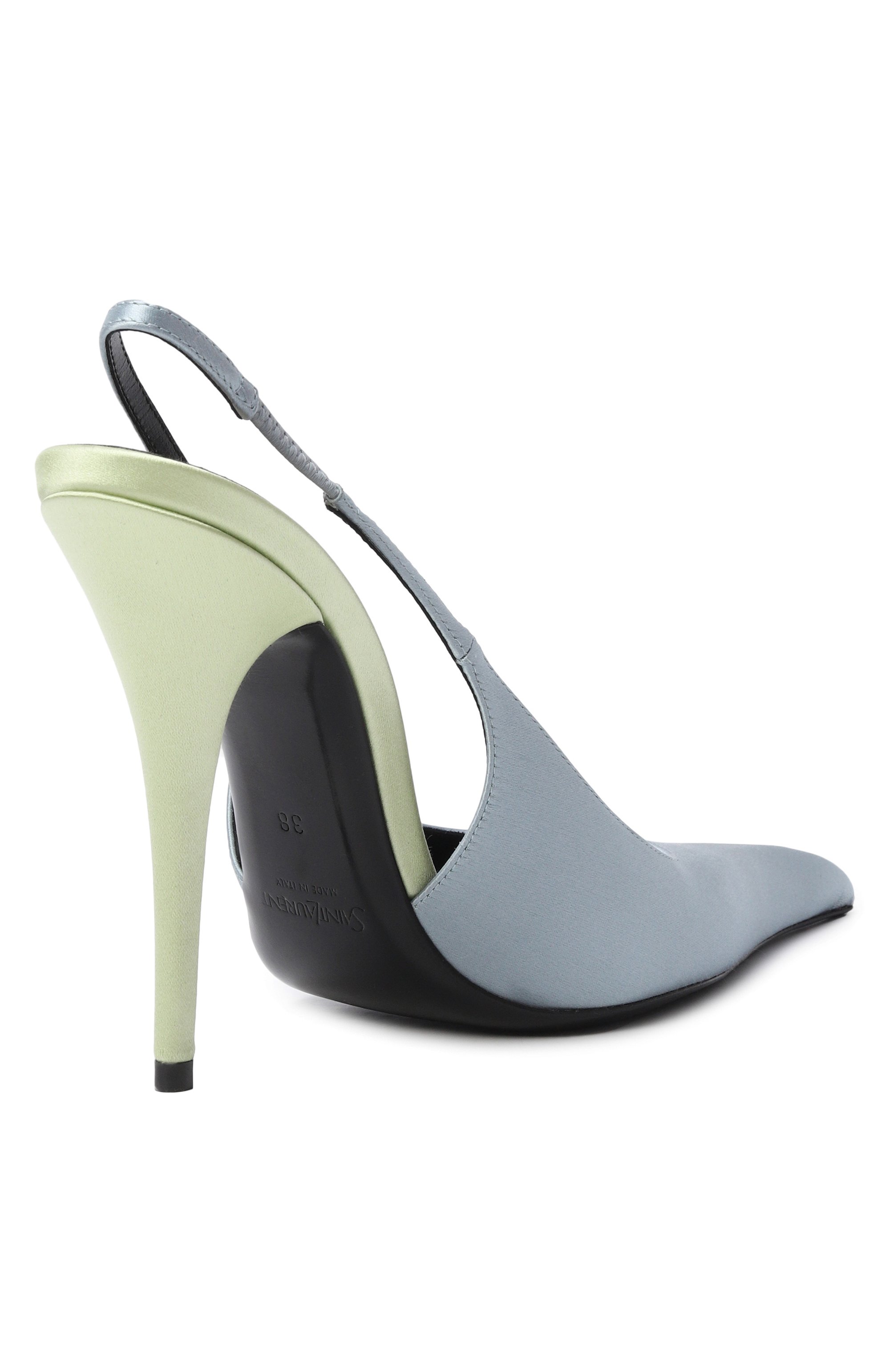 Текстильные туфли SAINT LAURENT голубого цвета по цене 158500 руб., арт. 859104/9QNAG, фото 5 Текстильные туфли SAINT LAURENT, арт. 859104/9QNAG, фото 5