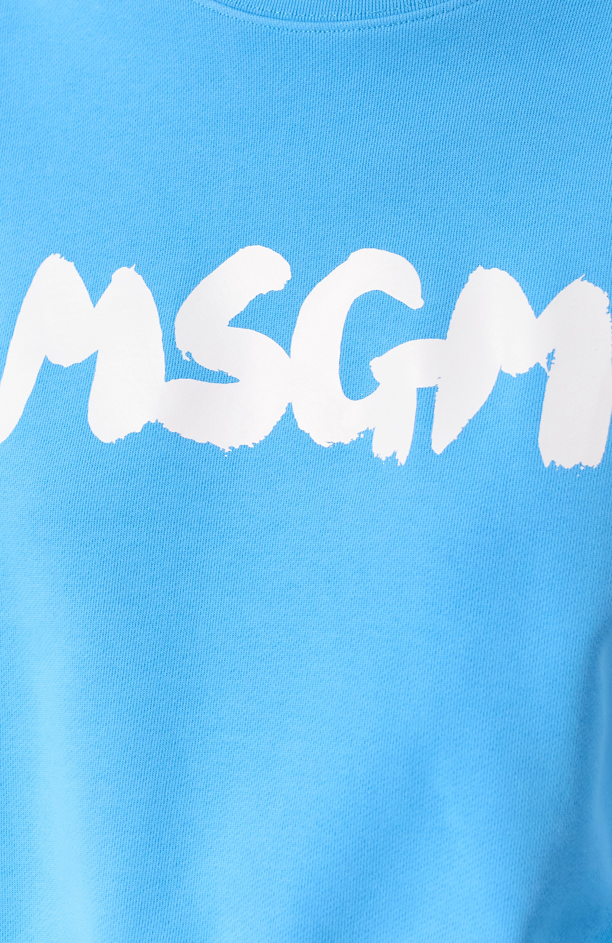 Хлопковый свитшот MSGM голубого цвета по цене 18950 руб., арт. 3841MDM98/257000, фото 6 Хлопковый свитшот MSGM, арт. 3841MDM98/257000, фото 6