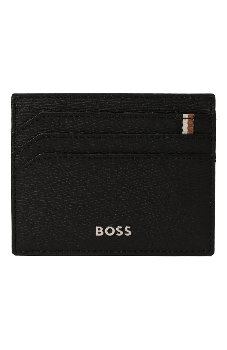 Мужской черный кожаный футляр для кредитных карт BOSS купить в интернет ...