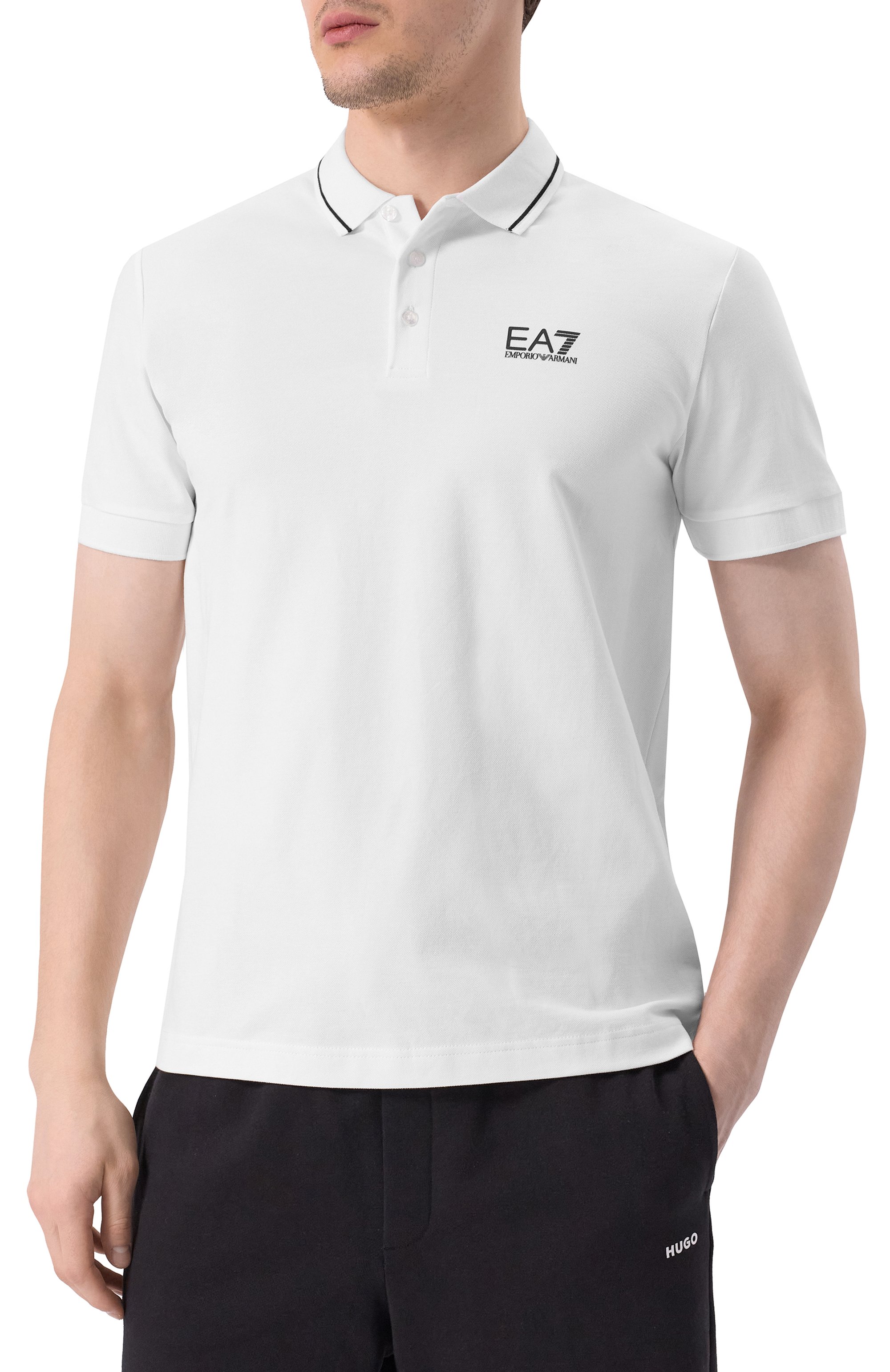 Хлопковое поло EA7, арт. 8NPF16/PJVUZ, фото 3