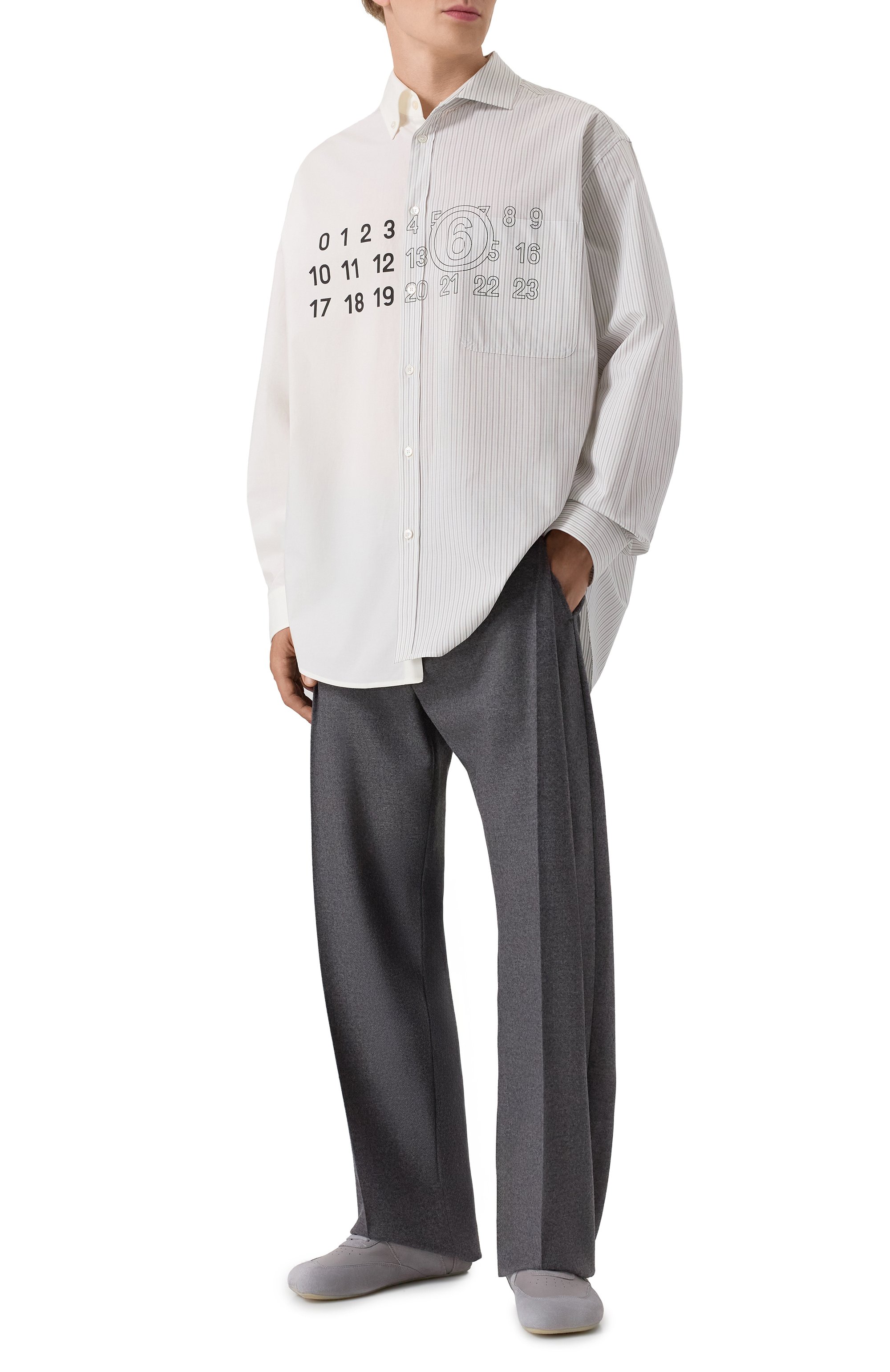 Хлопковая рубашка MM6, арт. SH0DT0025/MTN085, фото 2