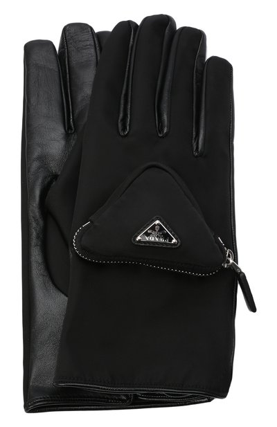 Мужские комбинированные перчатки PRADA, арт. 2GG137-2DW1-F0002