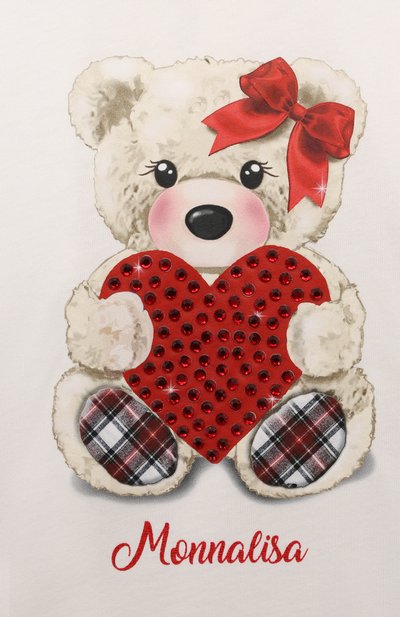 Хлопковый лонгслив MONNALISA, арт. 39D626., фото 3