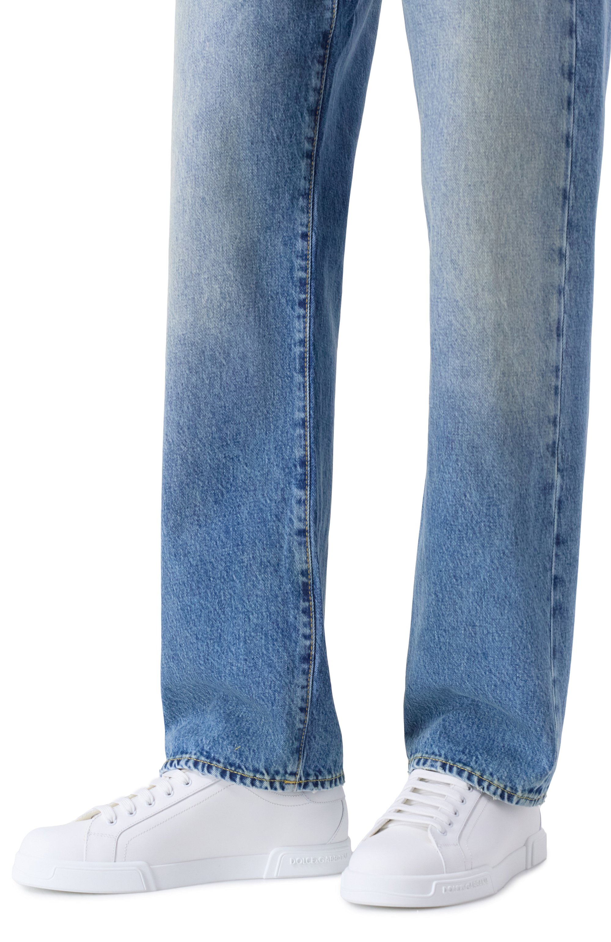 Кожаные кеды portofino light DOLCE & GABBANA, арт. CS2373/AQ453, фото 3