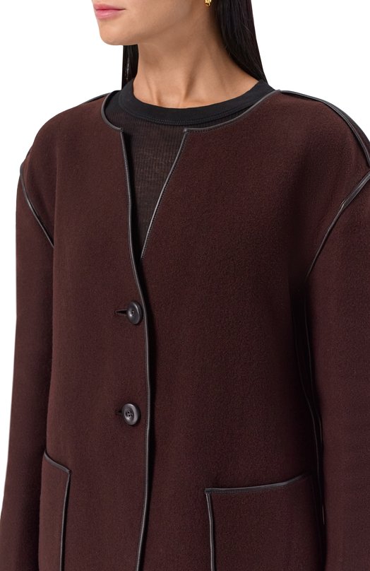 Жакет из шерсти и кашемира Giorgio Armani GW001532/AF12460 Коричневый  GW001532/AF12460 Фото 5
