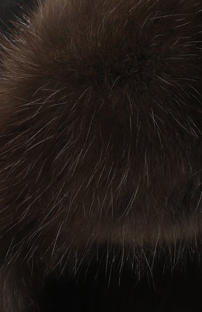 Шерстяная шапка-ушанка с мехом соболя VICTORIA KUSENKOVA, арт. 099103304153, фото 4