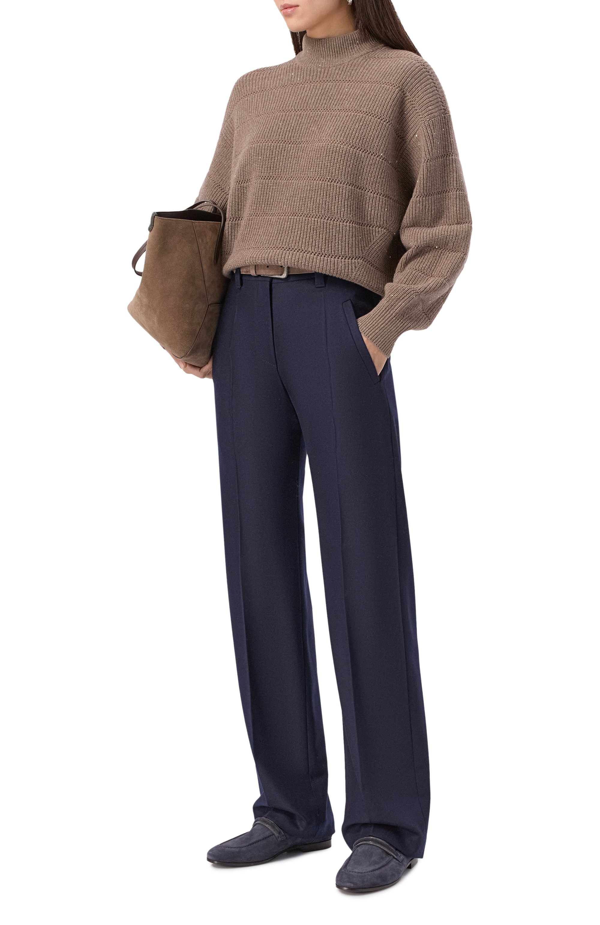 Свитер из кашемира и шерсти BRUNELLO CUCINELLI, арт. MBM738204P, фото 2