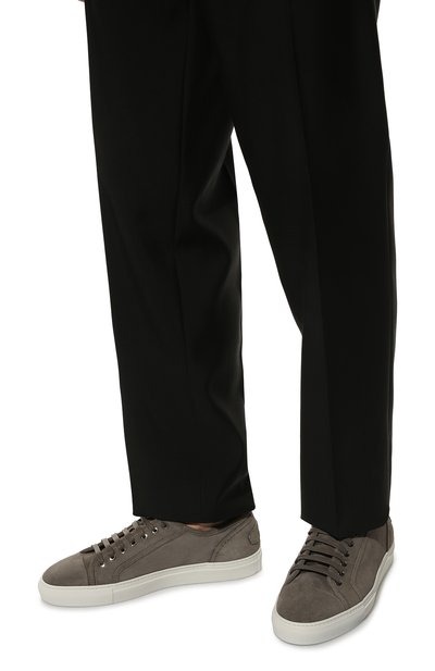 Замшевые кеды tennis BRIONI серого цвета по цене 87600 руб., арт. QHL80L/P1704, фото 3 Замшевые кеды tennis BRIONI, арт. QHL80L/P1704, фото 3