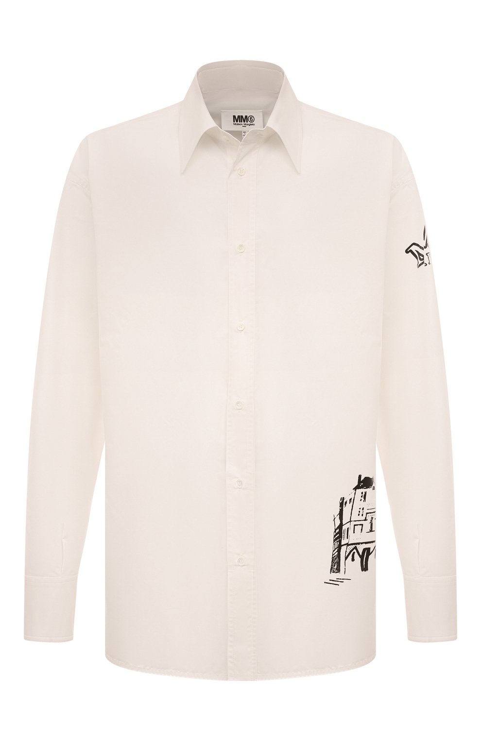 Хлопковая рубашка MM6, арт. S52DL0230/S47294, фото 1