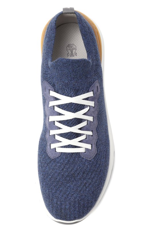 Текстильные кроссовки Brunello Cucinelli MZUPMS0252 Синий  MZUPMS0252 Фото 6