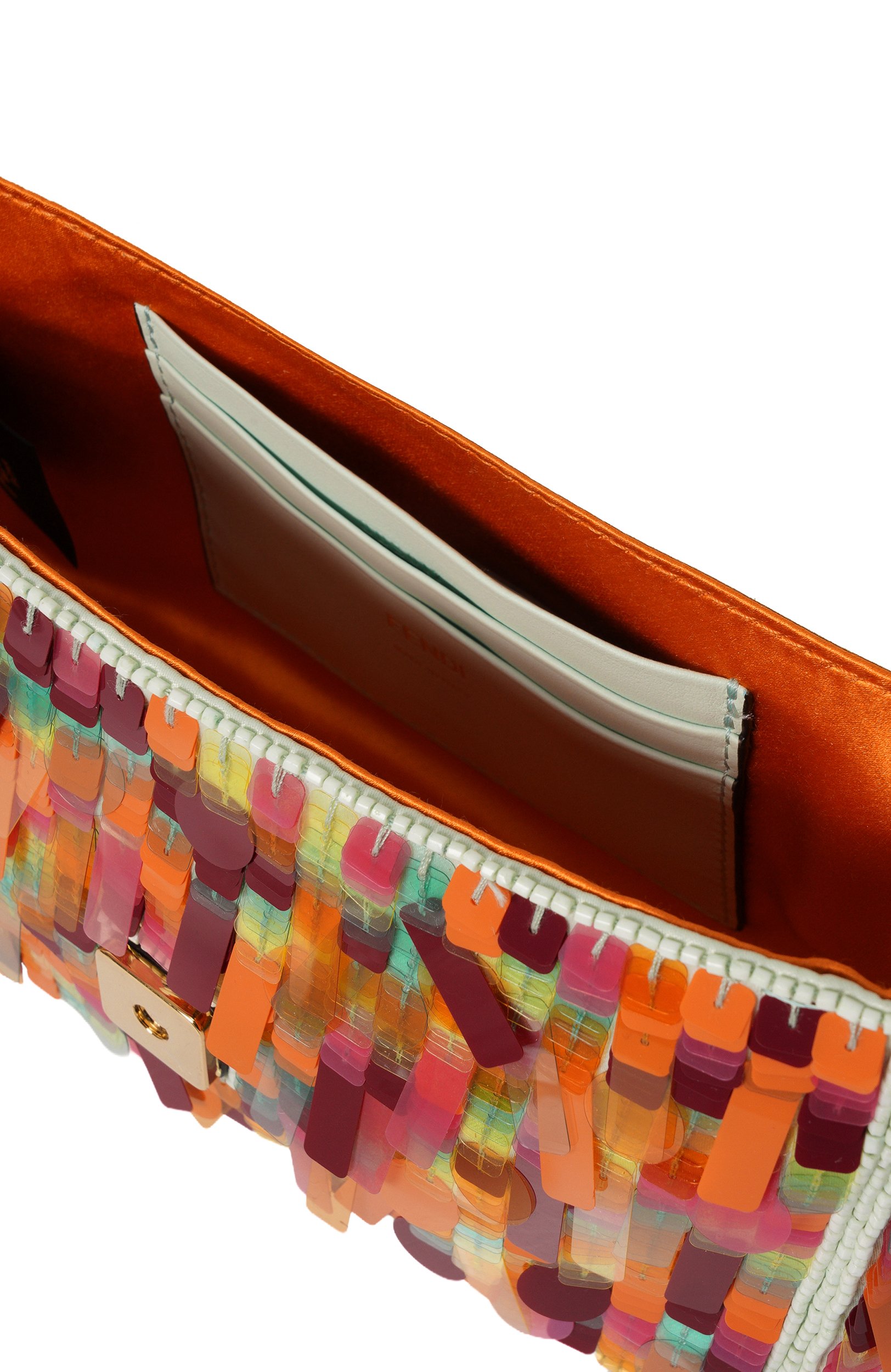 Сумка baguette mini FENDI разноцветного цвета по цене 523500 руб., арт. 8BS017/AY5I, фото 5 Сумка baguette mini FENDI, арт. 8BS017/AY5I, фото 5