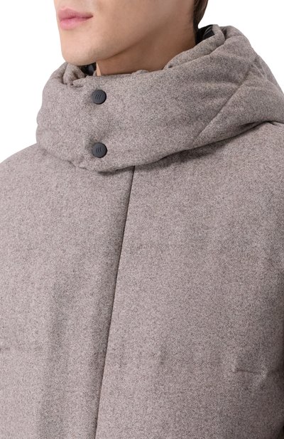 Шерстяной пуховик HETREGO темно-бежевого цвета по цене 110500 руб., арт. 8P422/PAW, фото 5 Шерстяной пуховик HETREGO, арт. 8P422/PAW, фото 5