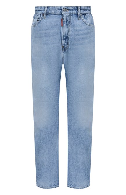 Мужские джинсы london bro DSQUARED2 голубого цвета, арт. S74LB1746/S30839 | Фото 1 (Автоматизация ТО: Проставлено; Автоматизация состава: Проставлено; Длина (брюки, джинсы): Стандартные; Материал внешний: Хлопок)