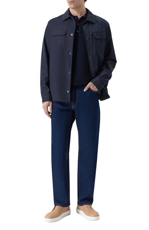 Кожаные кеды Cleanic Santoni MBCG21995BARTLLD Бежевый  MBCG21995BARTLLD Фото 2