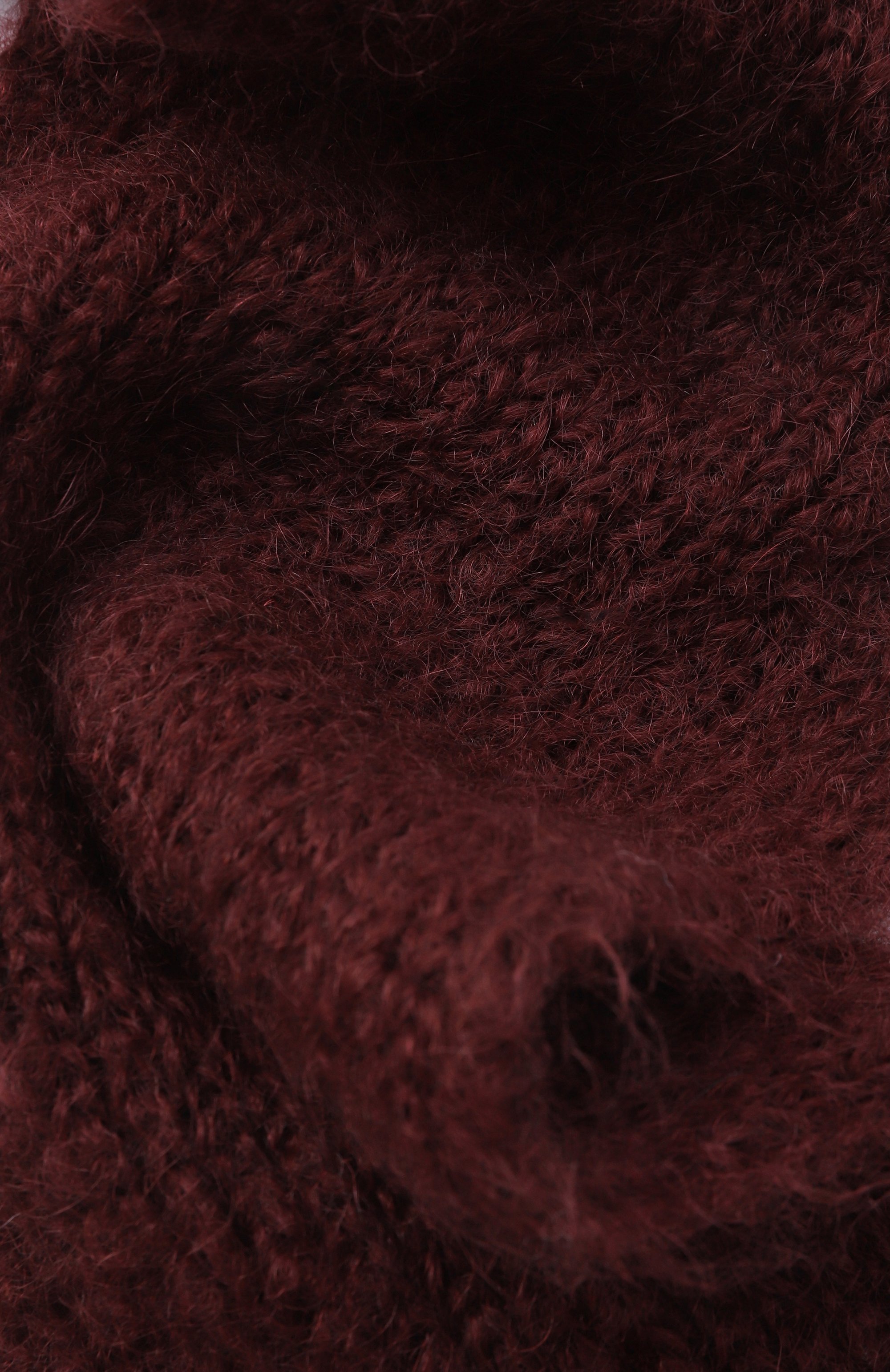 Шарф из мохера DRIES VAN NOTEN бордового цвета по цене 42850 руб., арт. 011255-2733-359, фото 3 Шарф из мохера DRIES VAN NOTEN, арт. 011255-2733-359, фото 3