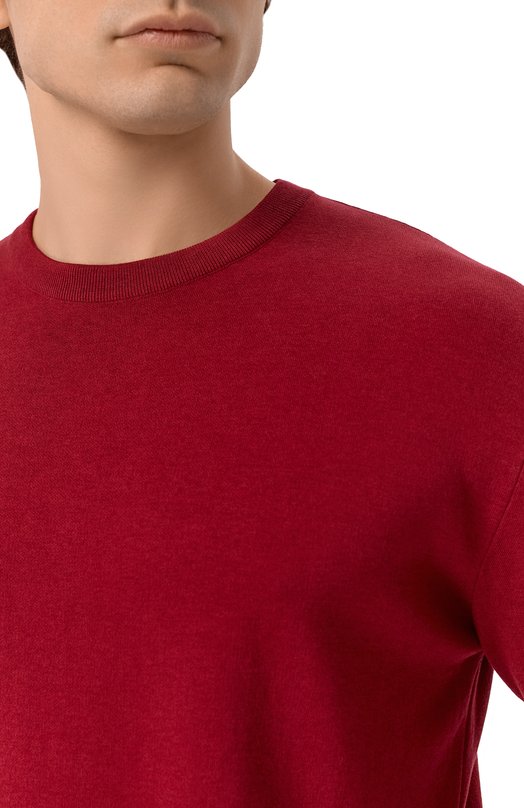 Джемпер из шелка и хлопка MVST M26.2PM.K122/Y202 KNIT SETA C0T0NE Бордовый  M26.2PM.K122/Y202 KNIT SETA C0T0NE Фото 5