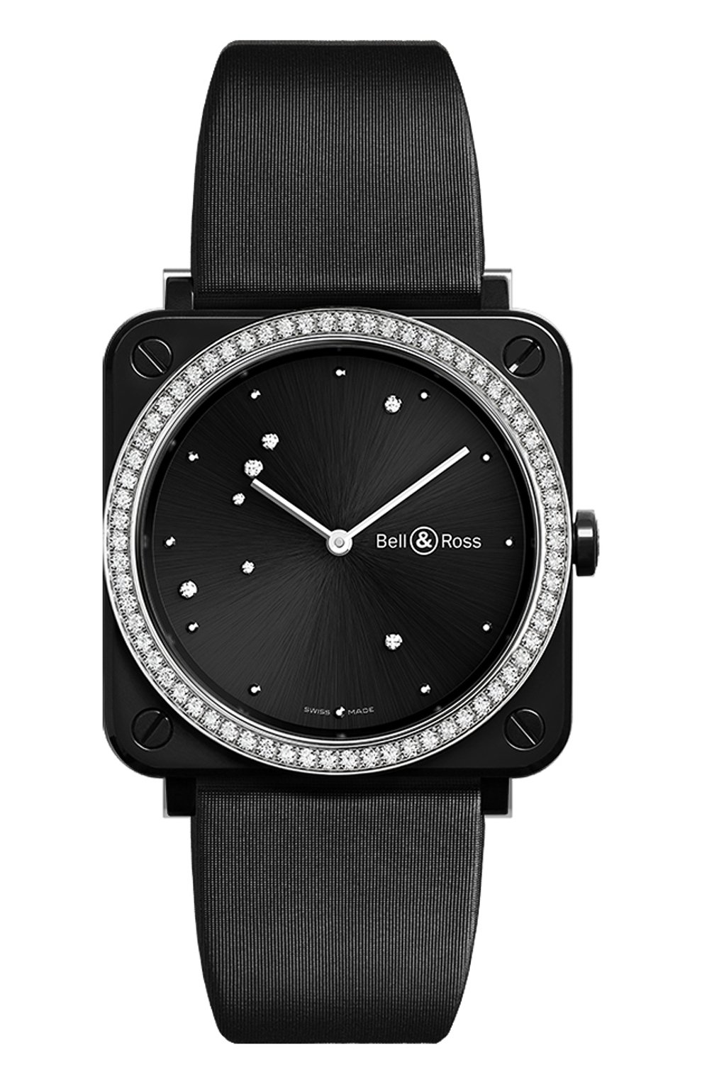 Часы br s black diamond eagle diamonds BELL AND ROSS, арт. BRS-EBL-CE-LGD/SCA, фото 1