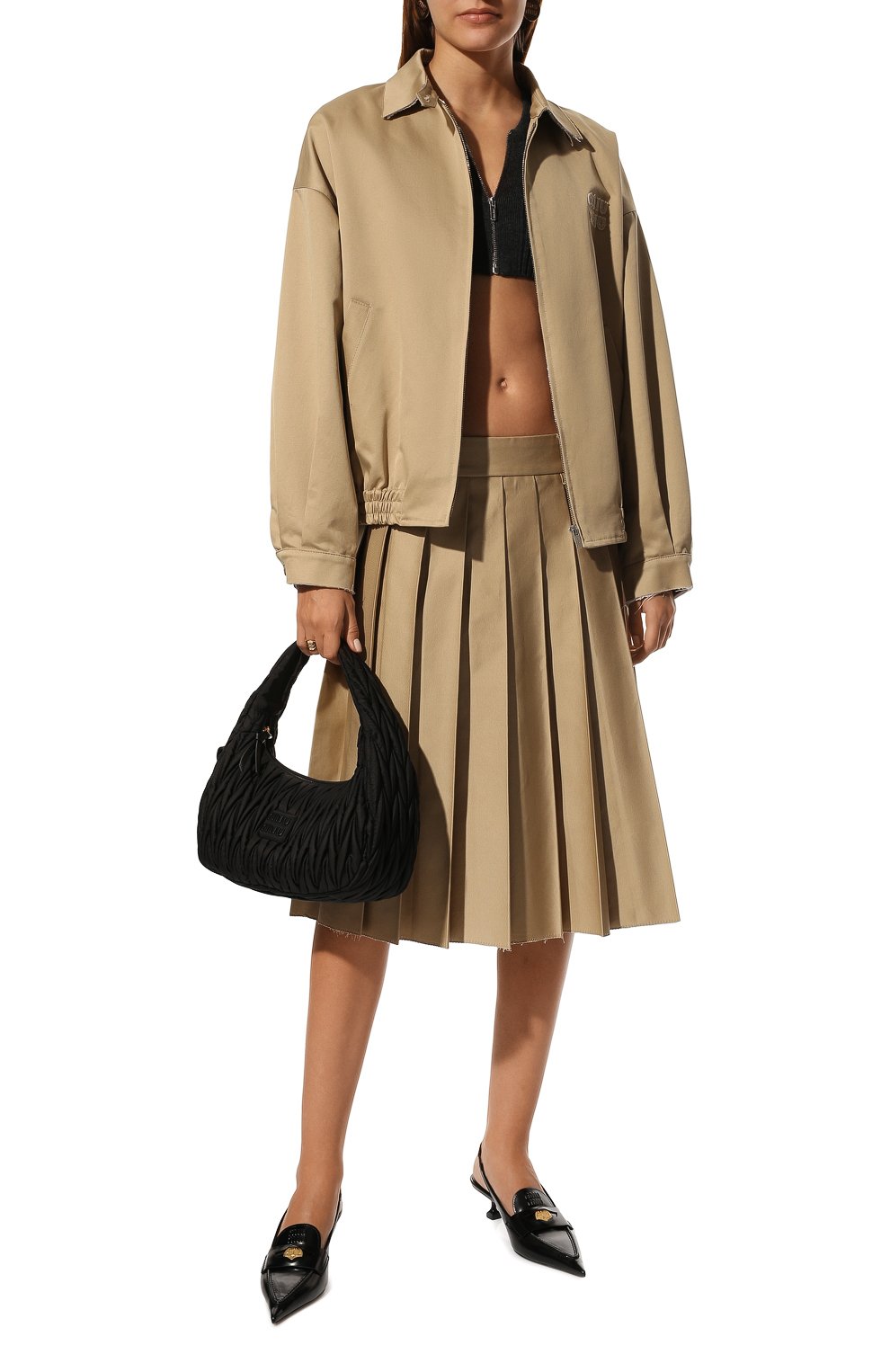 Хлопковая юбка MIU MIU, арт. MG1781-1UPX-F0065, фото 2