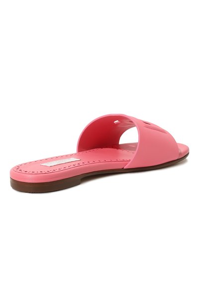 Кожаные шлепанцы DOLCE & GABBANA розового цвета по цене 37600 руб., арт. D11032/A1735/29-36, фото 3 Кожаные шлепанцы DOLCE & GABBANA, арт. D11032/A1735/29-36, фото 3