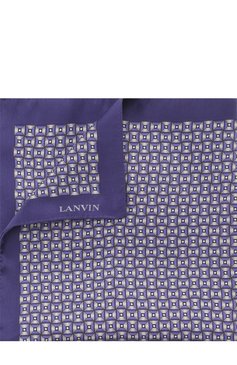 Мужской комплект из галстука и платка LANVIN сиреневого цвета, арт. 4396/TIE SET | Фото 4 (Материал: Текстиль, Шелк; Материал сплава: Проставлено; Нос: Не проставлено)