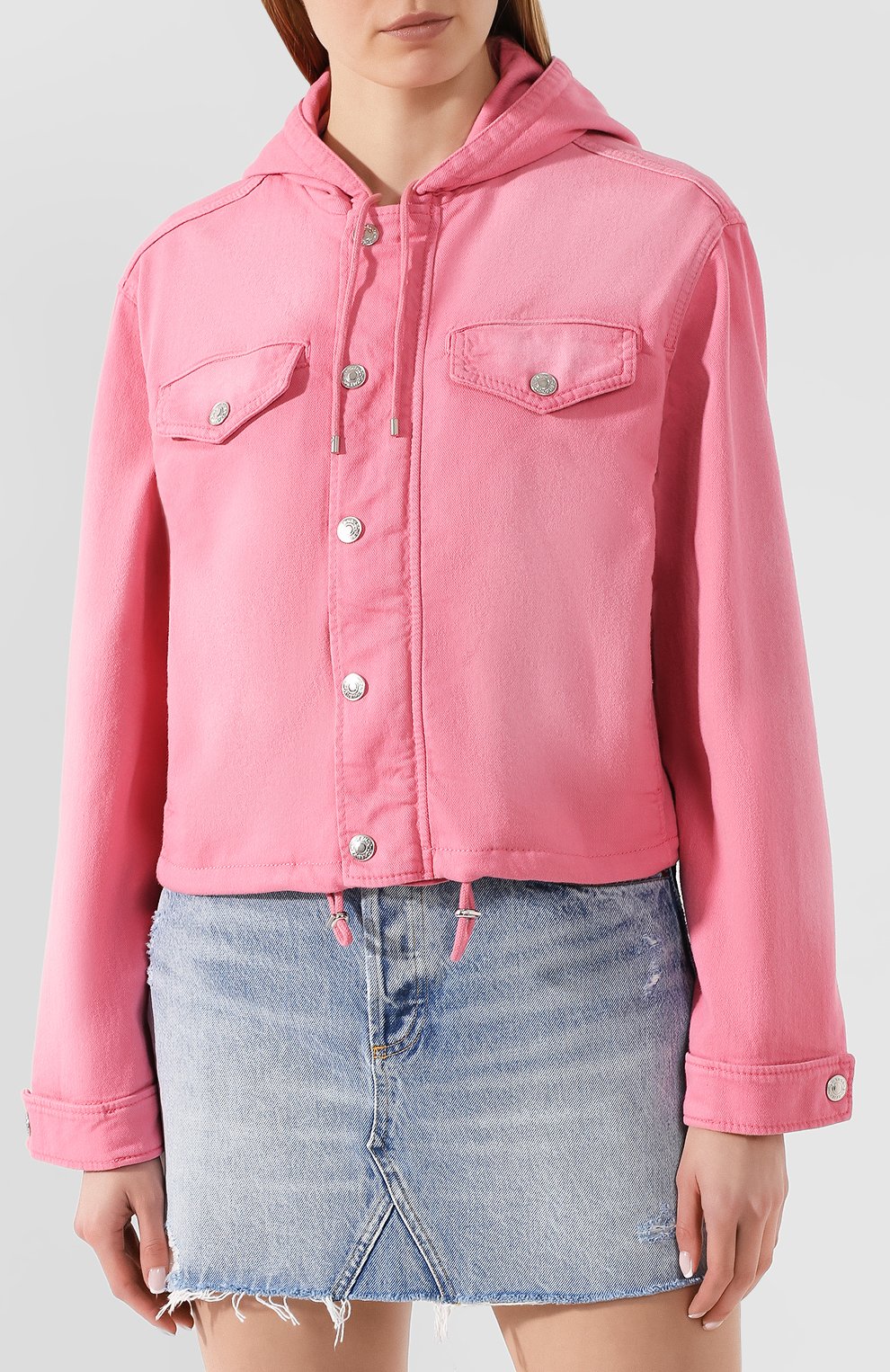 Джинсовая куртка KENZO розового цвета по цене 65150 руб., арт. FA52BL2346EP, фото 3 Джинсовая куртка KENZO, арт. FA52BL2346EP, фото 3