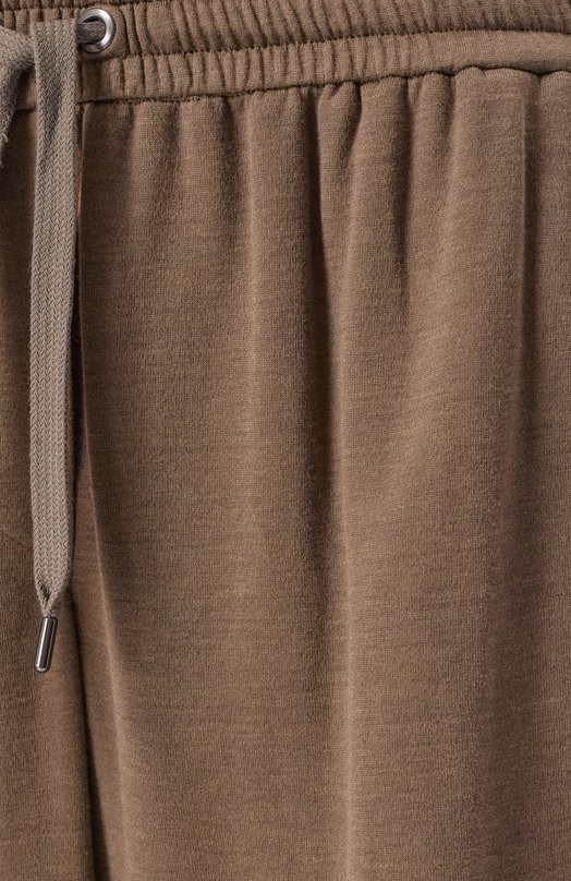 Брюки из хлопка и шелка Brunello Cucinelli MD828SM689 Коричневый  MD828SM689 Фото 6