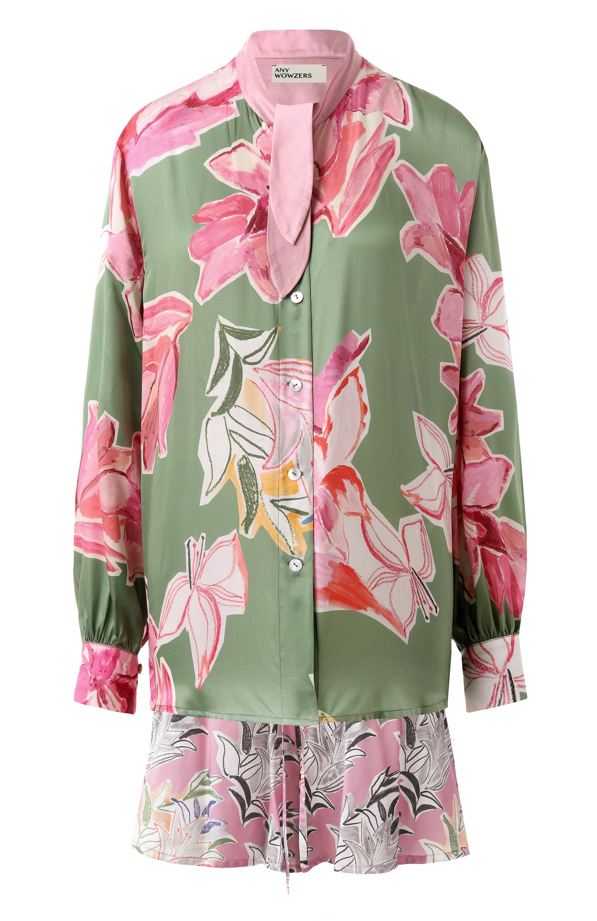 Пижама из хлопка и шелка ANY WOWZERS, арт. BOWIE02S-LILGP, фото 1