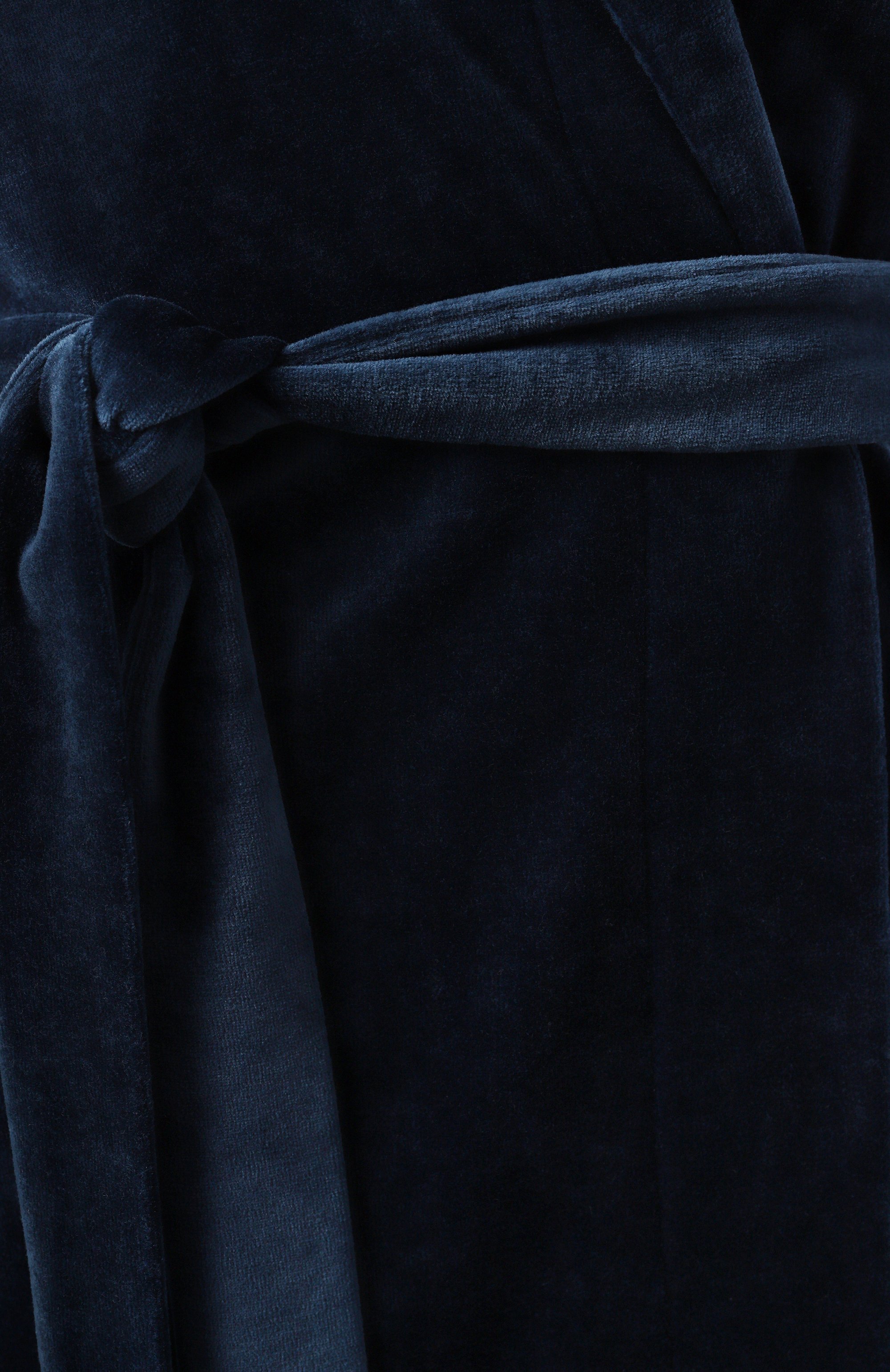 Бархатный халат HANRO синего цвета по цене 44740 руб., арт. 078859, фото 6 Бархатный халат HANRO, арт. 078859, фото 6