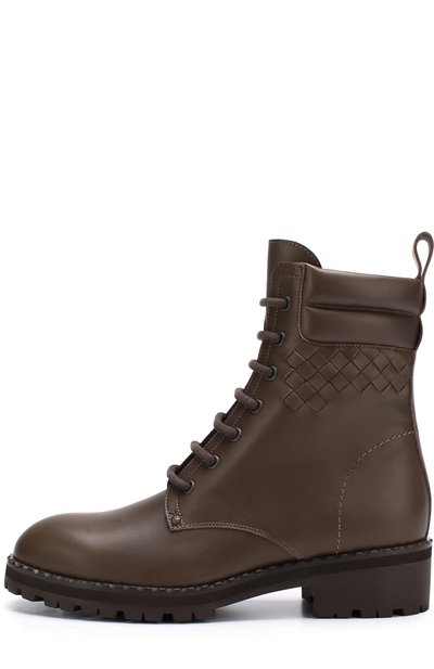 Кожаные ботинки с плетением intrecciato BOTTEGA VENETA, арт. 474706/V0282, фото 3