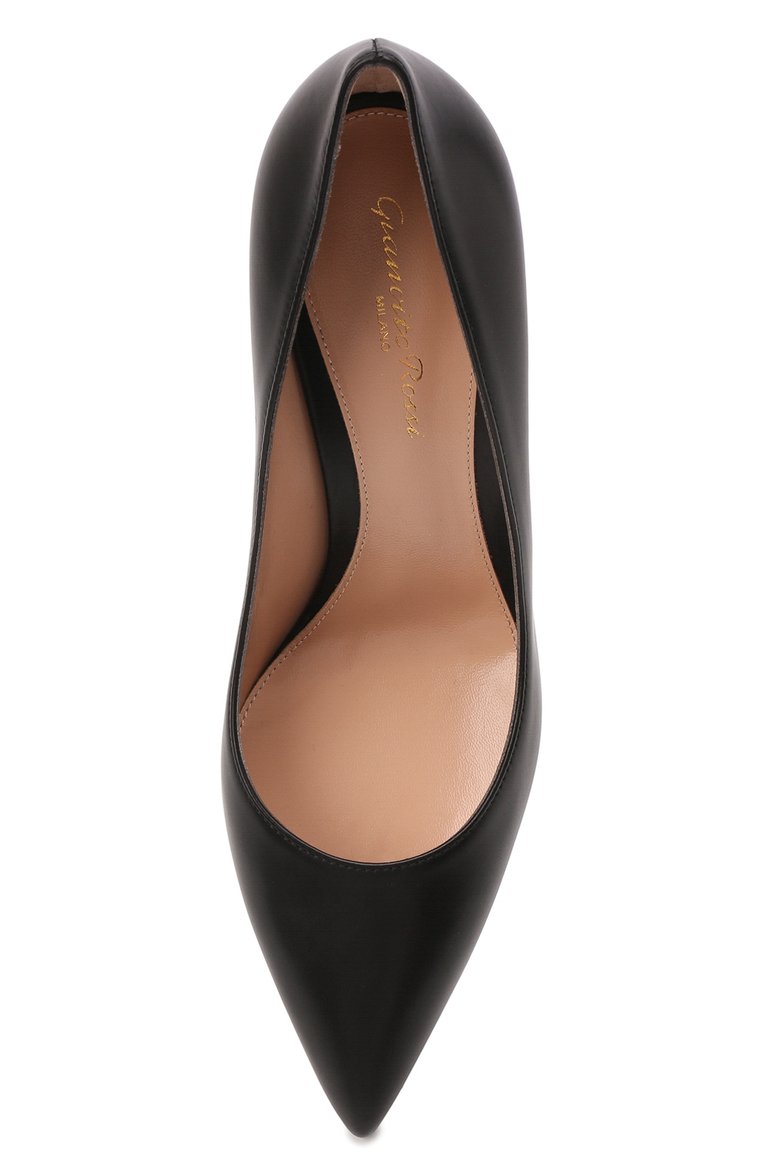 Женские кожаные туфли gianvito 70 GIANVITO ROSSI черного цвета, арт. G26770.70RIC.VITNER0 | Фото 6 (Материал внутренний: Натуральная кожа; Каблук высота: Средний; Статус проверки: Проверена категория; Каблук тип: Шпилька; Подошва: Плоская; Драгоценные камни: Проставлено; Материал сплава: Проставлено; Ювелирные украшения: Назначено; Материал внешний: Натуральная кожа)