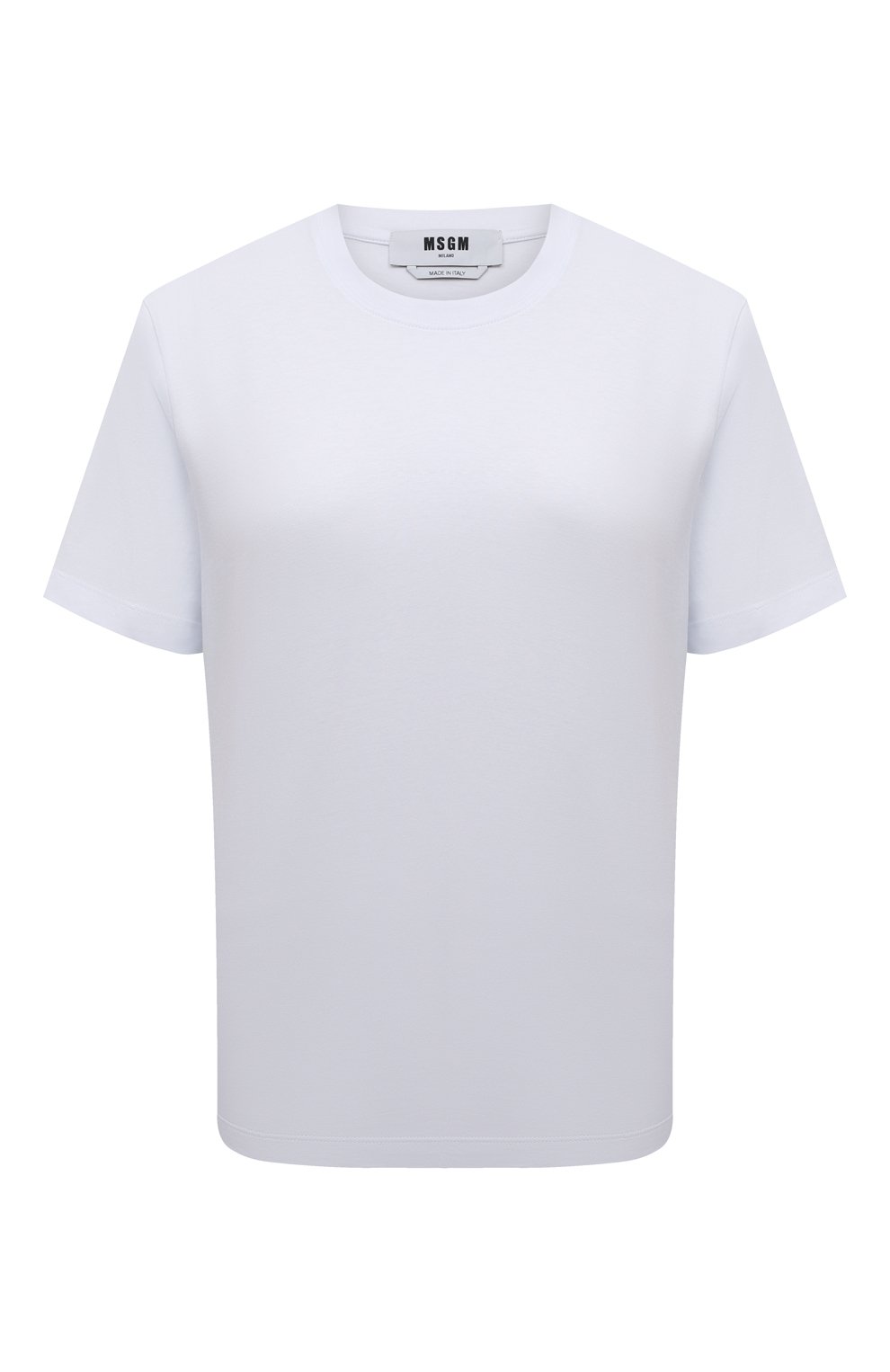 Хлопковая футболка MSGM белого цвета по цене 12800 руб., арт. 3341MDM185 227798, фото 1 Хлопковая футболка MSGM, арт. 3341MDM185 227798, фото 1