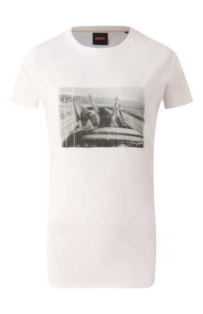 Женская хлопковая футболка BOSS ORANGE, арт. 50541264