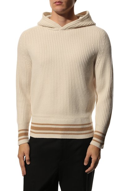 Шерстяное худи BOSS кремового цвета по цене 29500 руб., арт. 50477349, фото 3 Шерстяное худи BOSS, арт. 50477349, фото 3