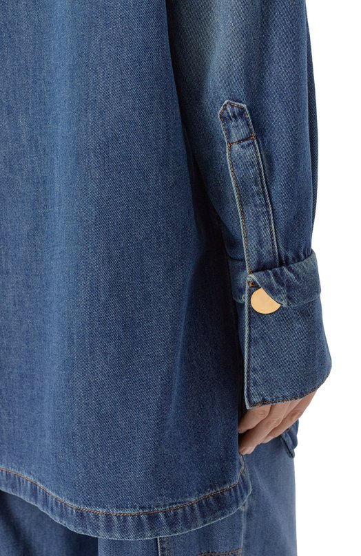 Джинсовая рубашка Jodie Darkpark WSH08 TBL01W075/J0DIE-TUNIC STYLE TENCEL SHIRT Синий  WSH08 TBL01W075/J0DIE-TUNIC STYLE TENCEL SHIRT Фото 5