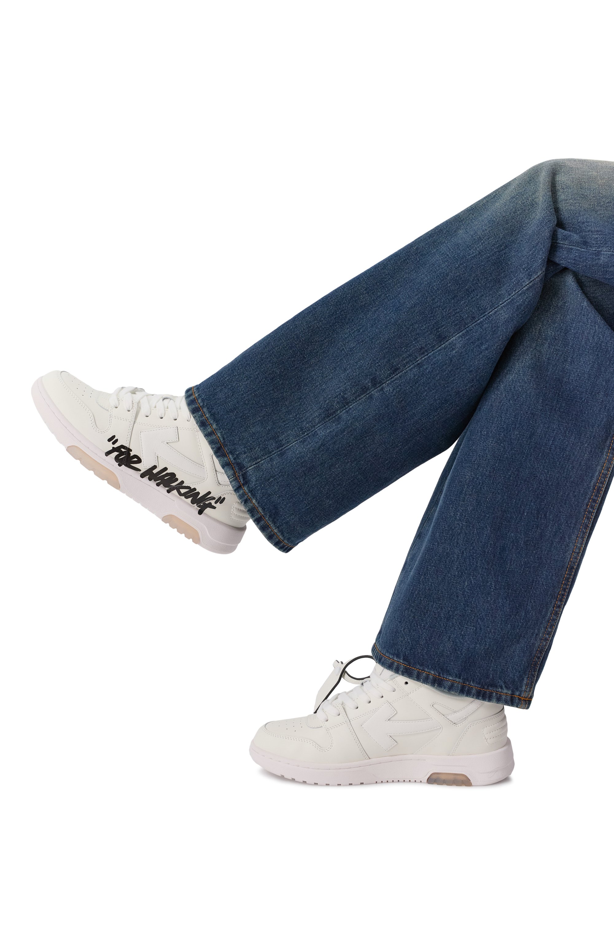 Кожаные кеды out of office OFF-WHITE, арт. 0WIA259C99LEA019, фото 2