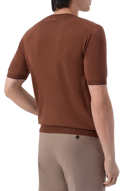 Джемпер из кашемира и шелка FEDELI, арт. MU0L5718B/CASMERE SETA BIC, фото 4