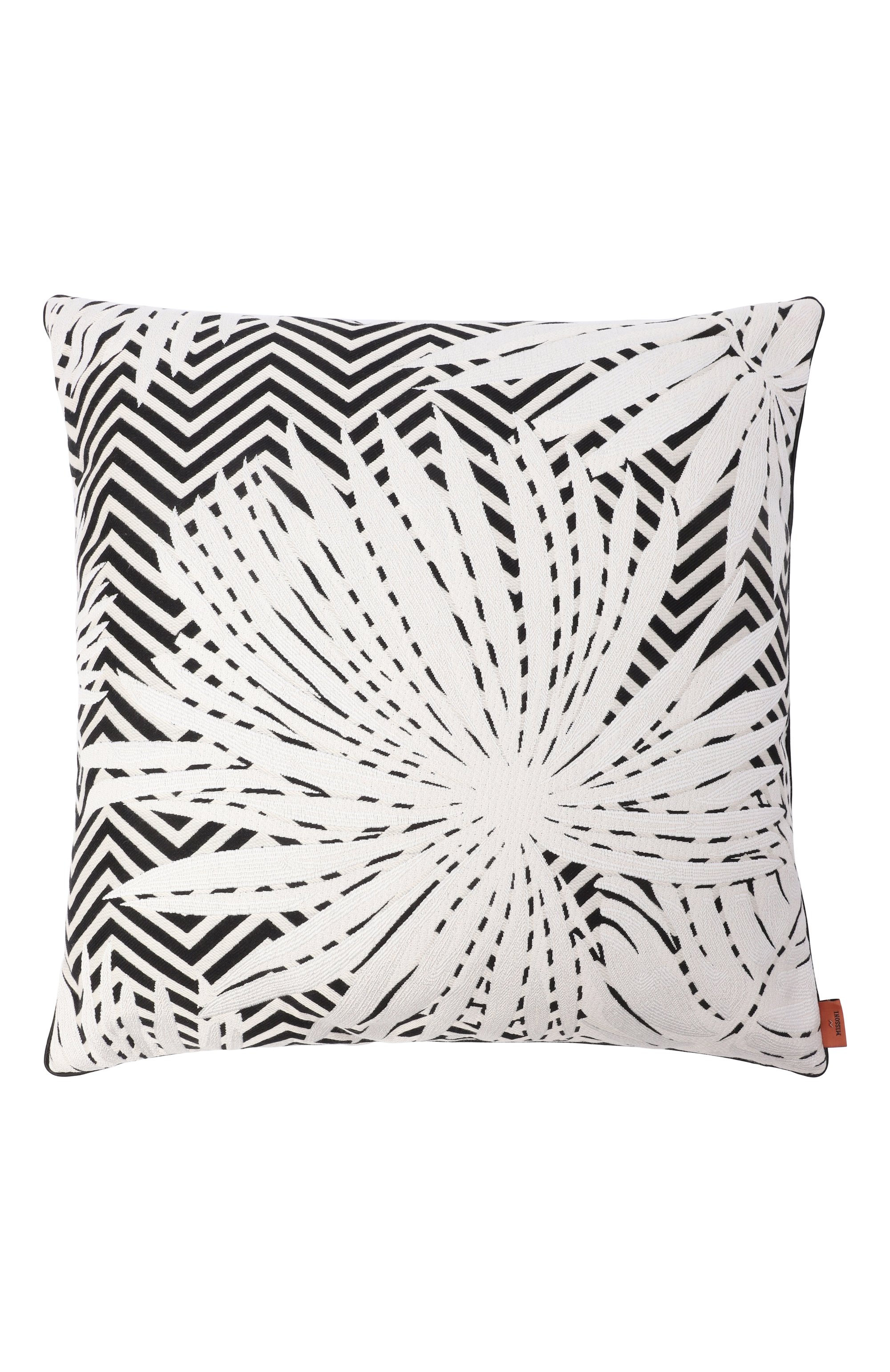 Декоративная подушка MISSONIHOME черно-белого цвета по цене 59950 руб., арт. 1E4CU00718/601, фото 2 Декоративная подушка MISSONIHOME, арт. 1E4CU00718/601, фото 2