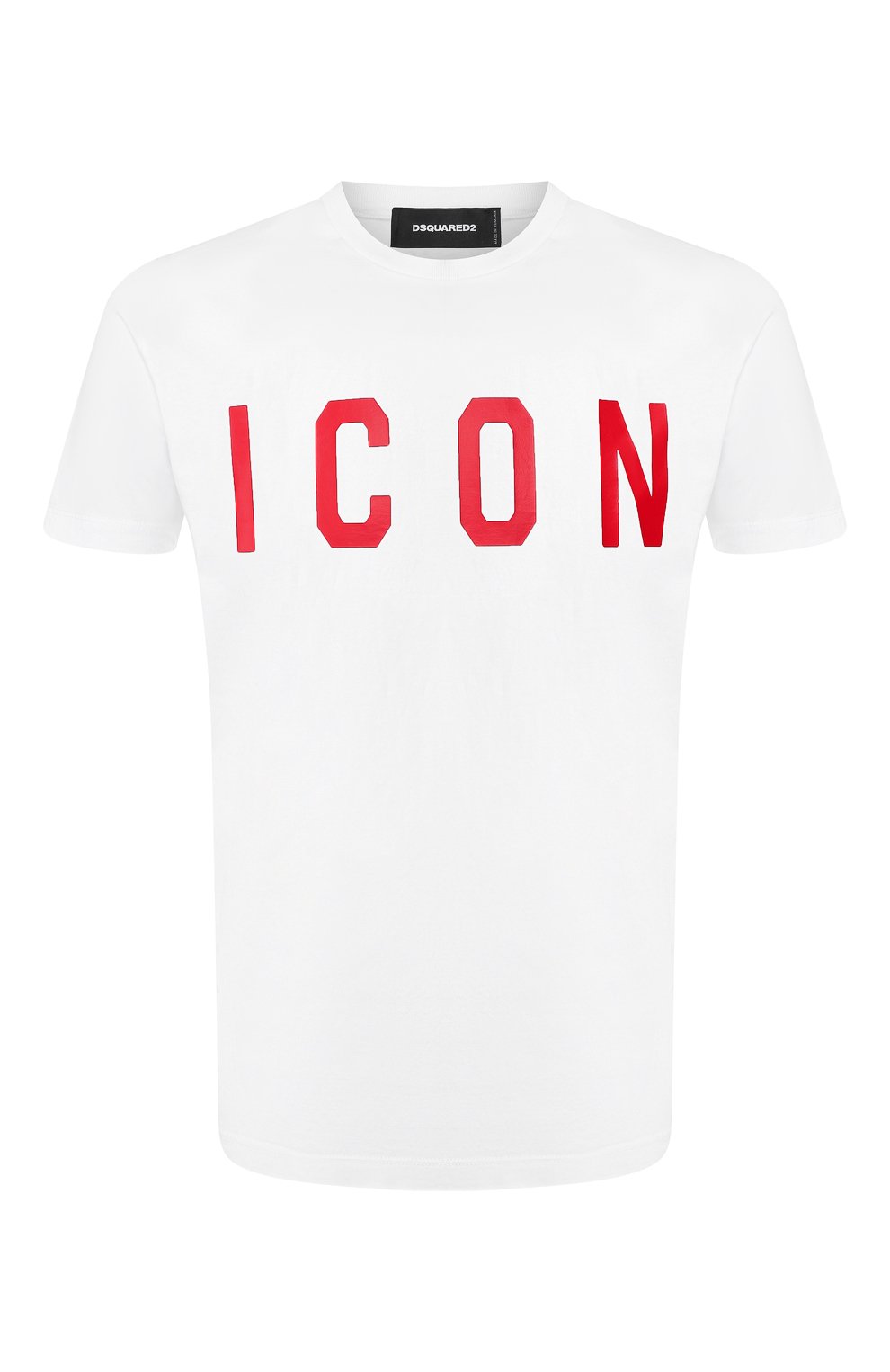 Хлопковая футболка DSQUARED2 белого цвета по цене 25450 руб., арт. S74GD0601/S22427, фото 1 Хлопковая футболка DSQUARED2, арт. S74GD0601/S22427, фото 1