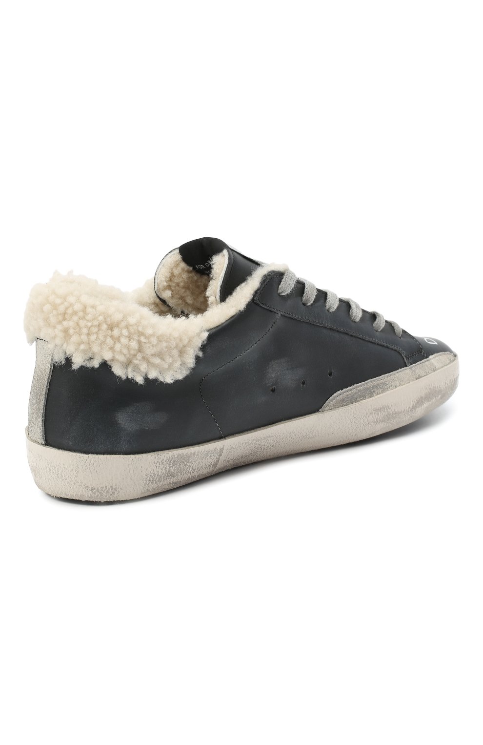 Кожаные кеды superstar GOLDEN GOOSE DELUXE BRAND, арт. GWF00101.F000824, фото 4