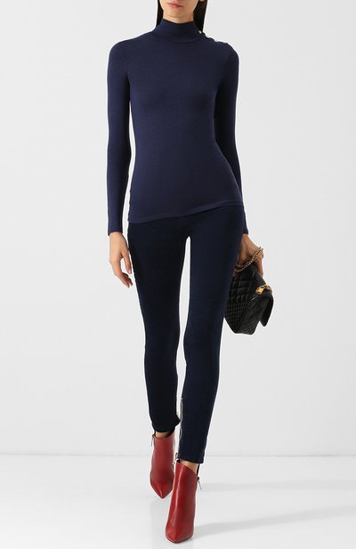 Однотонная водолазка из смеси шерсти и хлопка BALMAIN, арт. 148520/J011, фото 2
