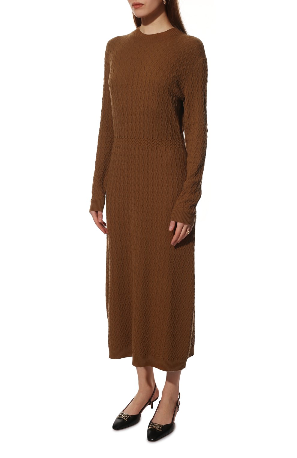 Платье из шерсти викуньи LORO PIANA коричневого цвета по цене 1125000 руб., арт. FAL8395/VVIC, фото 3 Платье из шерсти викуньи LORO PIANA, арт. FAL8395/VVIC, фото 3