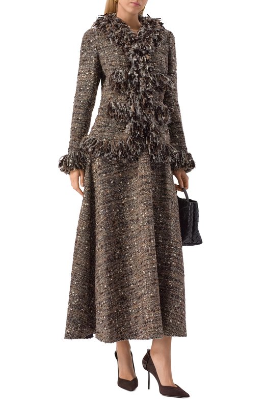 Шерстяная юбка Giambattista Valli 25FWSVCA2122/77GR0 Коричневый  25FWSVCA2122/77GR0 Фото 2