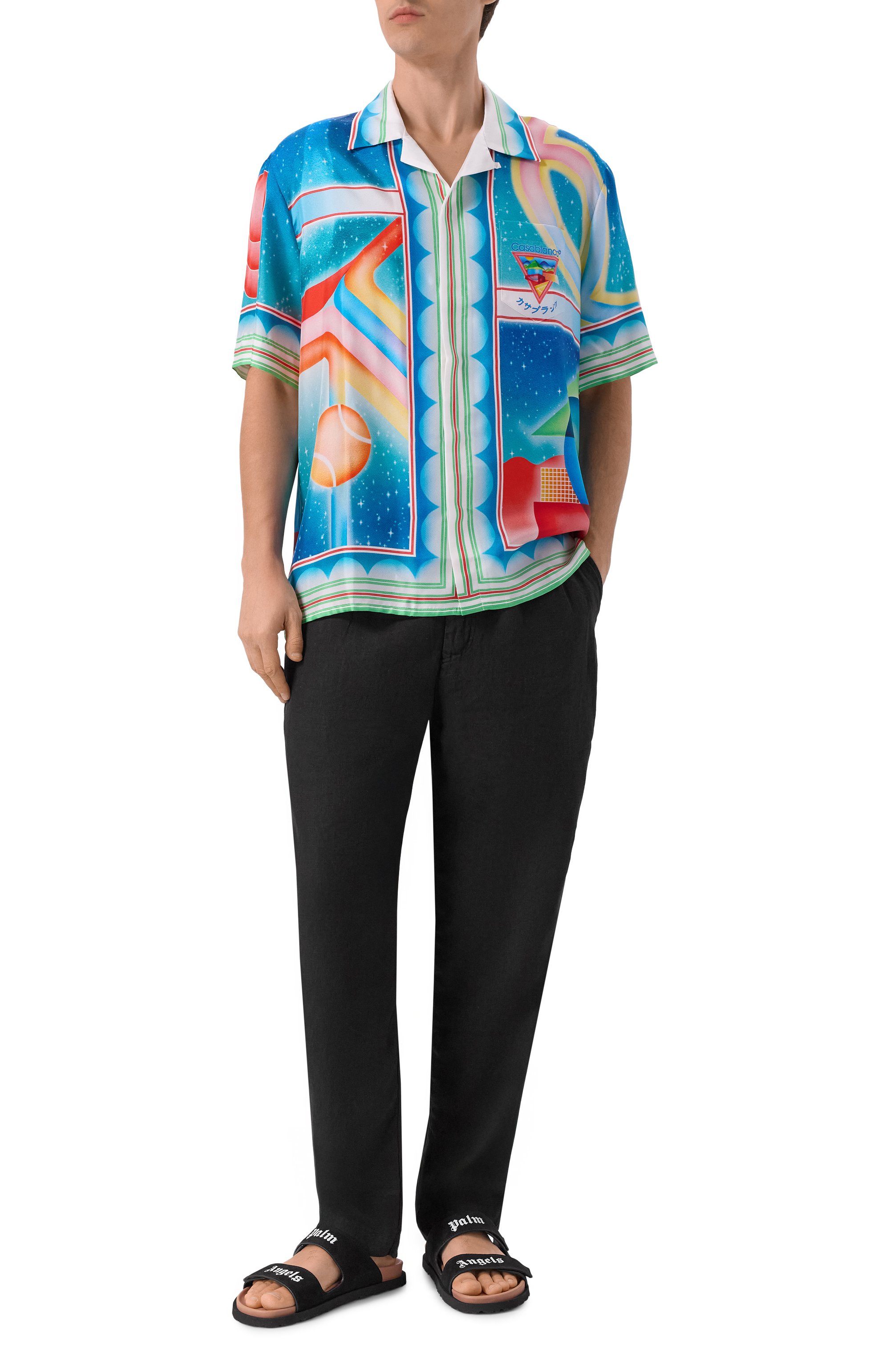 Замшевые шлепанцы PALM ANGELS, арт. PMIH01AF25LEA001, фото 2