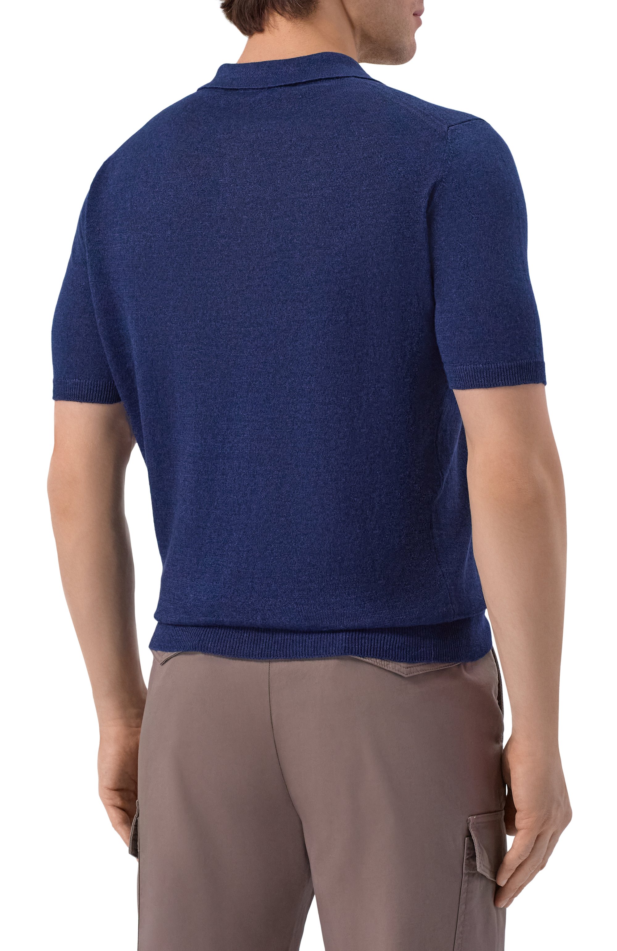 Поло изо льна и хлопка ANDREA CAMPAGNA, арт. PL1MCSK/LC14R, фото 4