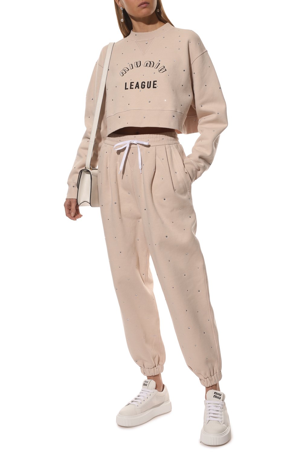 Хлопковый свитшот MIU MIU, арт. MJL802-1ZFR-F0036, фото 2