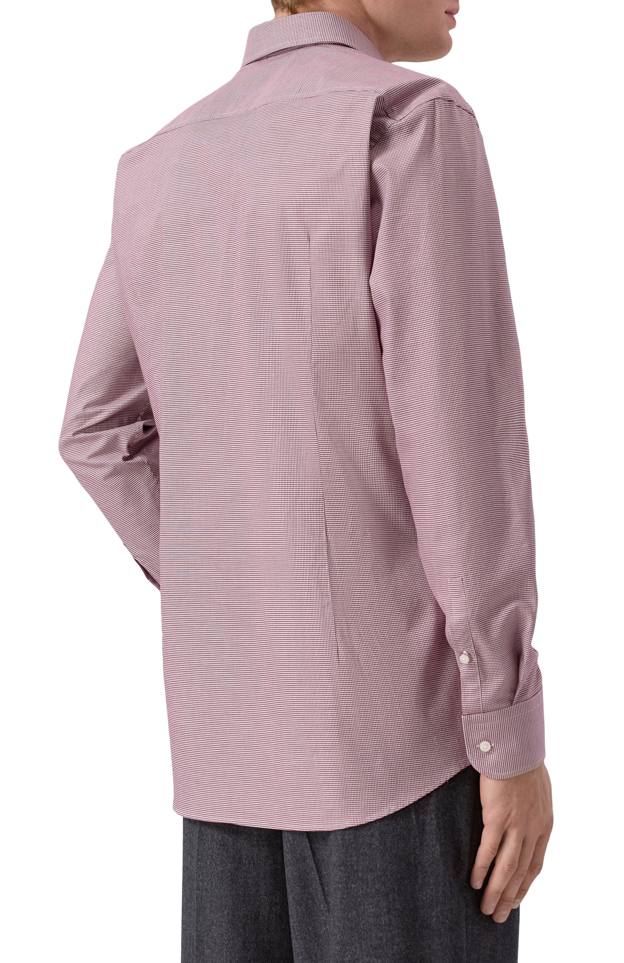 Хлопковая сорочка BOSS бордового цвета по цене 14950 руб., арт. 50539134, фото 4 Хлопковая сорочка BOSS, арт. 50539134, фото 4